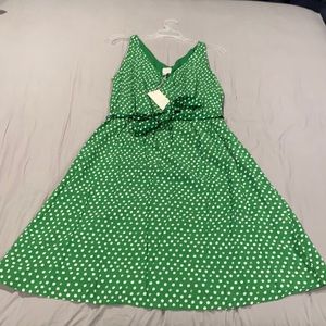 NWT A New Day Women’s Green Polka Dot Dress